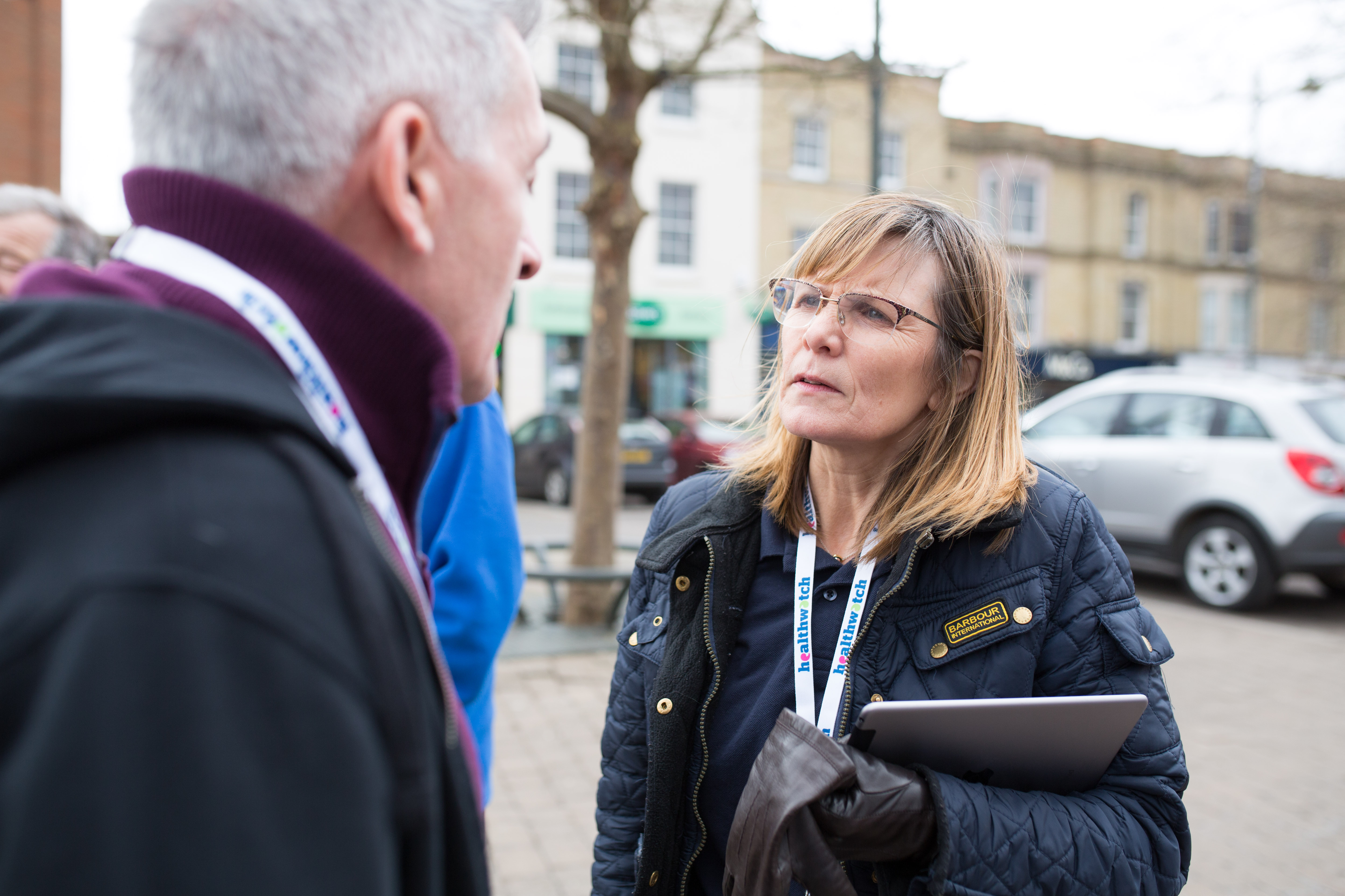 Healthwatch volunteer talking