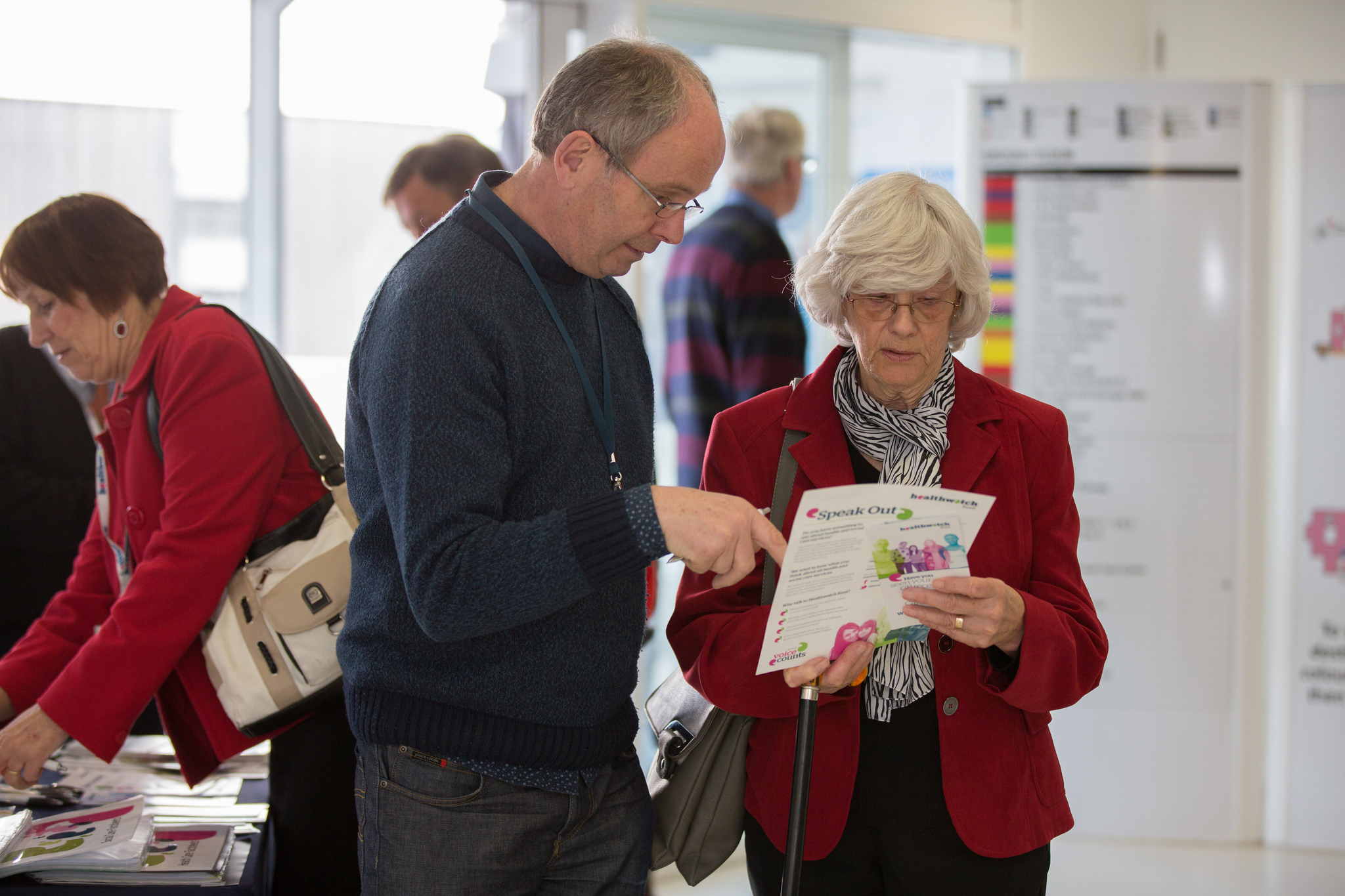 Healthwatch volunteer talking 