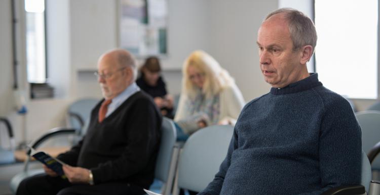 Man in waiting room