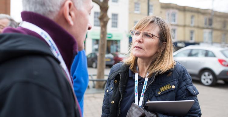 Healthwatch volunteer talking