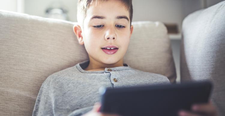 boy with tablet