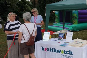 Healthwatch Rutland at outside event