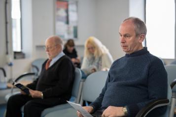 Man in waiting room