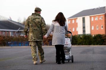 Army soldier and wife