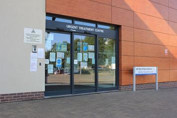 Entrance to Urgent Treatment Centre Peterborough