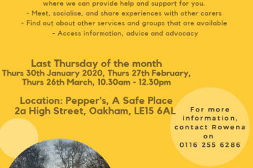 Poster for event, Are you looking after someone with mental health needs?