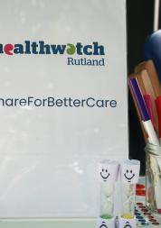 Healthwatch Rutland table at family event