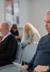 Man in waiting room