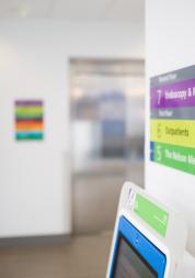 hospital lift and signs