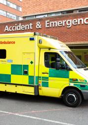 Ambulance outside Accident and Emergency 