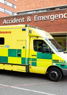 Ambulance outside Accident and Emergency 